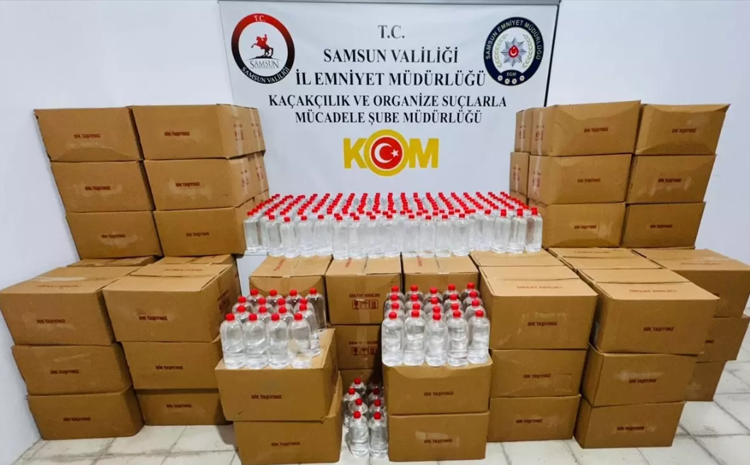 Samsun’da Kaçak Alkol Operasyonu