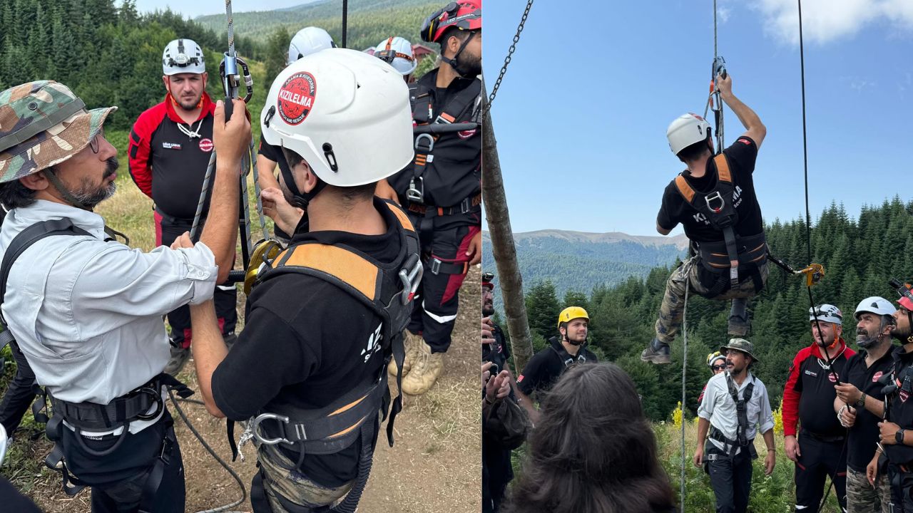 Kızılelma Arama Kurtarma Ekibi Eğrelti Yaylası’nda Eğitim Kampı Düzenledi